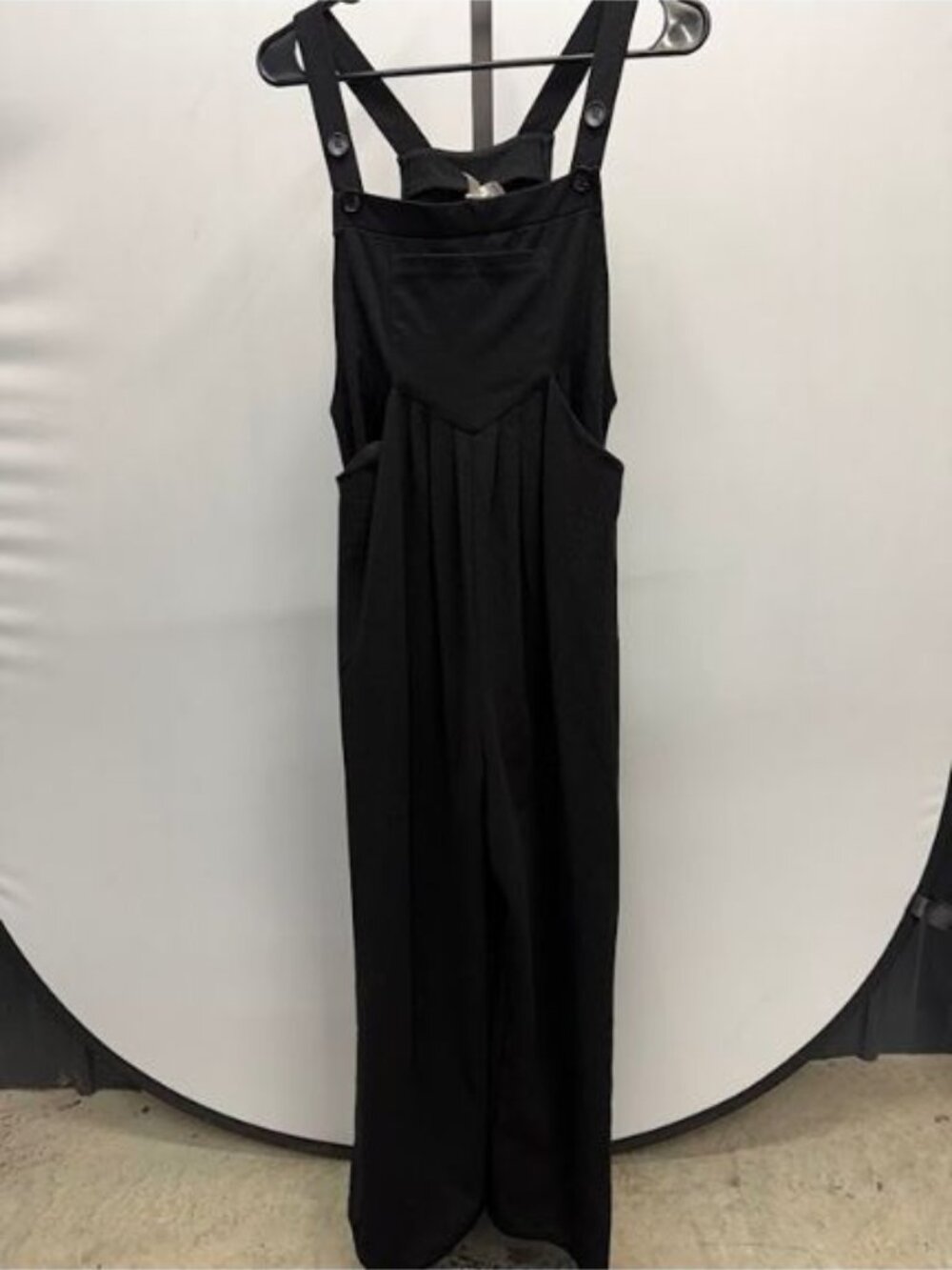halara black dress pants | & Jumpsuits | Halara Textured Oversized Casual Overalls Size:XL 17.5” Neck / 36-37” Sleeve Side Pockets white prom dress Strapless Lace Inset Dress